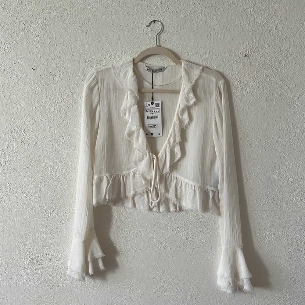 Ruffled Textured Blouse